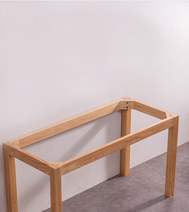 加厚实心实木桌脚支架桌腿直脚大理石餐桌脚岩板脚方脚配件桌架14476