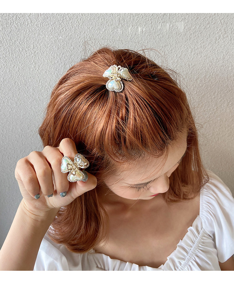 tulx珍珠发夹顶夹刘海小夹子女头饰韩国发卡小巧抓夹头顶少女边夹1个