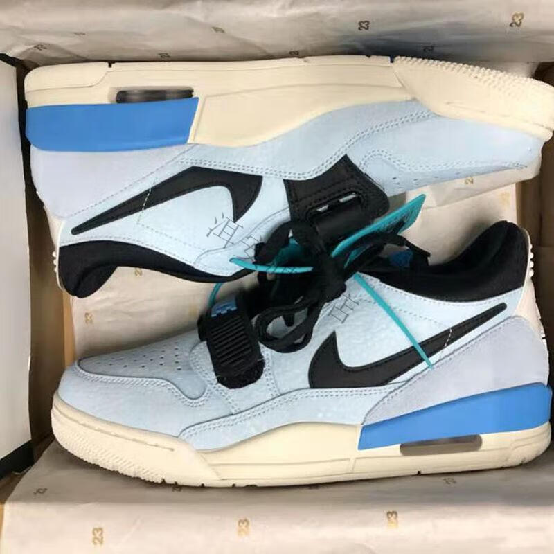 312浅蓝气垫篮球鞋男low低帮减震百搭休闲鞋ins超火情侣运动鞋 t6湖人