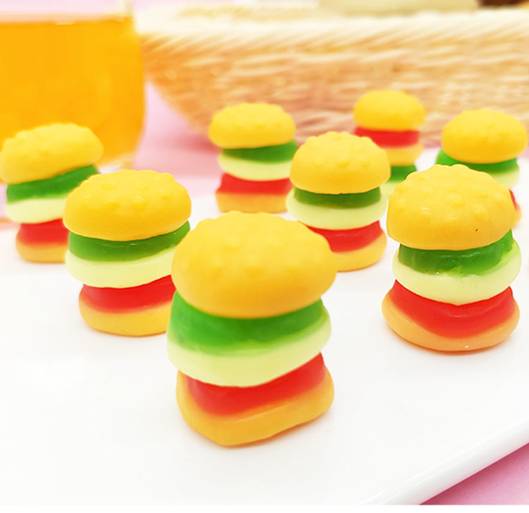 汉堡糖披萨糖薯条橡皮糖软糖可爱零食结婚喜糖满月周岁伴手礼 薯条糖