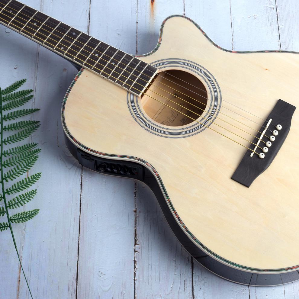 摇滚马丁rock martin40寸椴木吉他桶身电箱木吉他jita初学者成人民谣