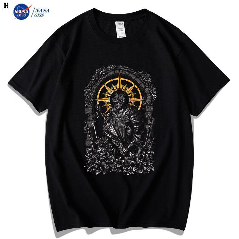 nasa官方潮牌联名男装衣服新款黑暗之魂t恤darksouls周边短袖恶搞赞美