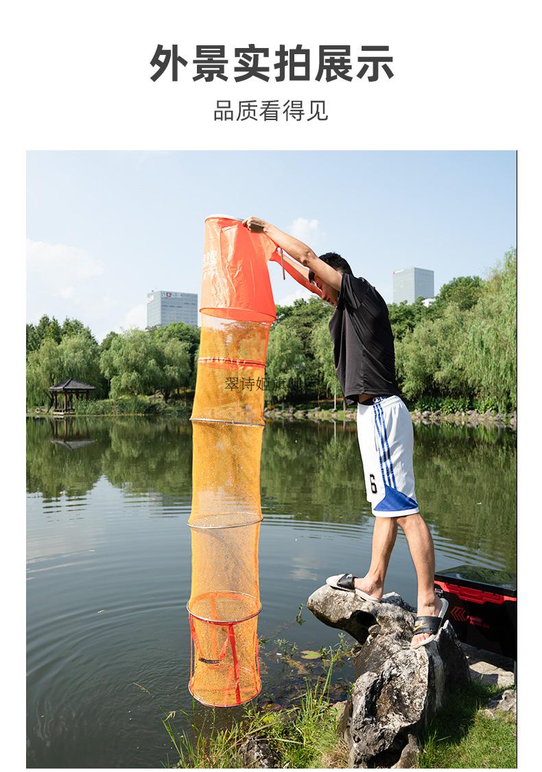 2022新款佳钓尼鱼护野钓钓鱼装鱼网兜黑坑速干网袋钢圈渔护包25160cm