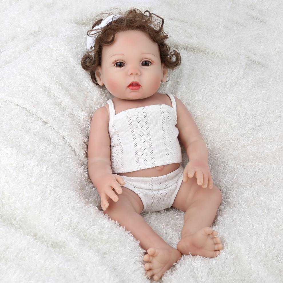 仿真婴儿娃娃50cm早教可爱玩具公仔可入水洗澡洋陪伴宝宝天智星白色