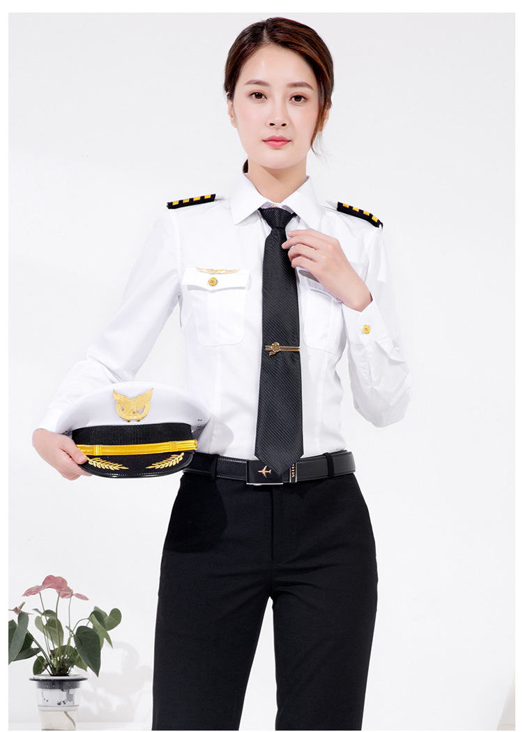 淑乐斯 女机长衬衣 国航航空制服衬衫 航空乘务员服装 礼宾服 机长