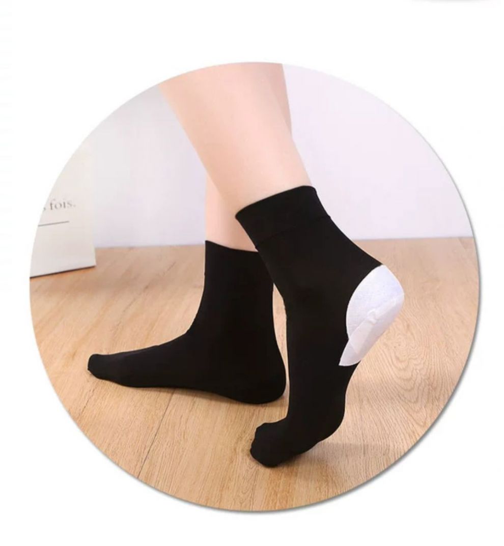 防裂祙孑女脚后跟足裂女士防脚干脚裂防脚裂袜子肉色全足3双