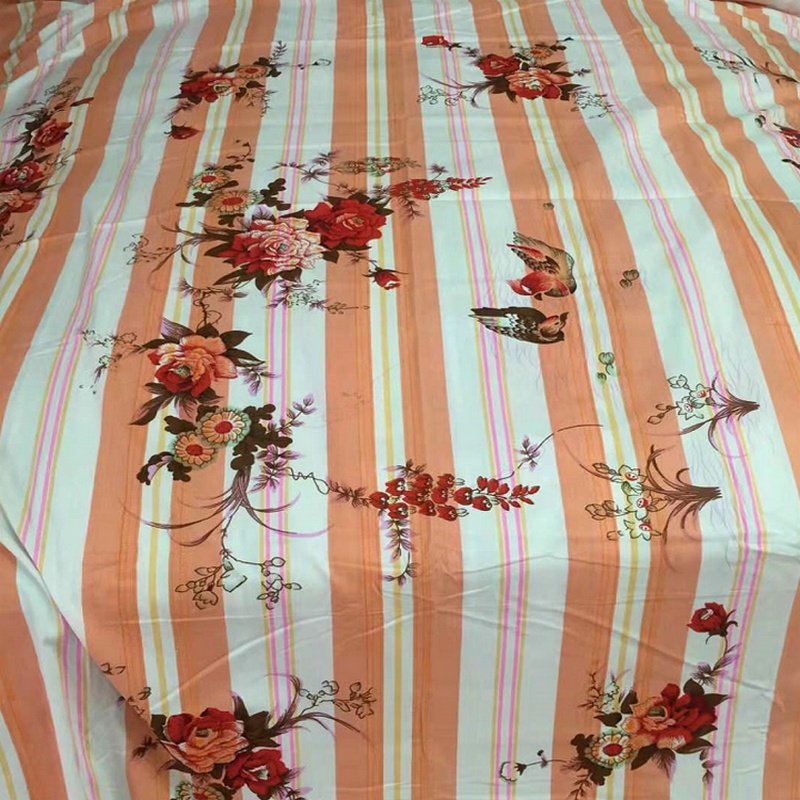 被里被面中式婚庆全棉加厚被里布料结婚老式传统条纹布配丝绸被面龙凤