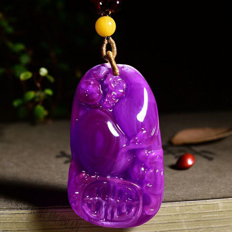 佩媞 琥珀蜜蜡毛衣项链挂件吊坠熏衣紫葫芦男女士情侣长款 第二款金
