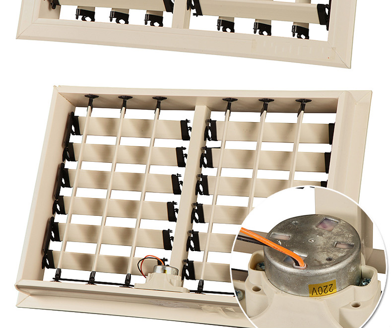 工业冷风机配件塑料出风口手动双层百叶风动自动电动摆叶窗 电动摆叶