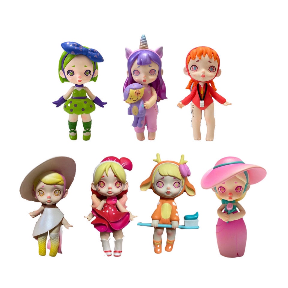 劳拉花卉盲盒散货laura劳拉花卉系列盲盒无底座女孩公仔人偶桌面摆件