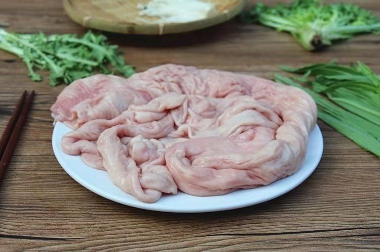 新鲜现杀土猪大肠黑猪大肠生肠子黑肥肠大肠头 新鲜手工去淋巴鸡冠油