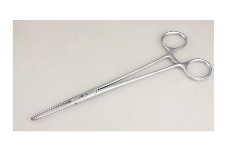 上海医疗器械厂 jz 金钟胸腔外科手术器械 医用 组织钳 20cm 胸腔