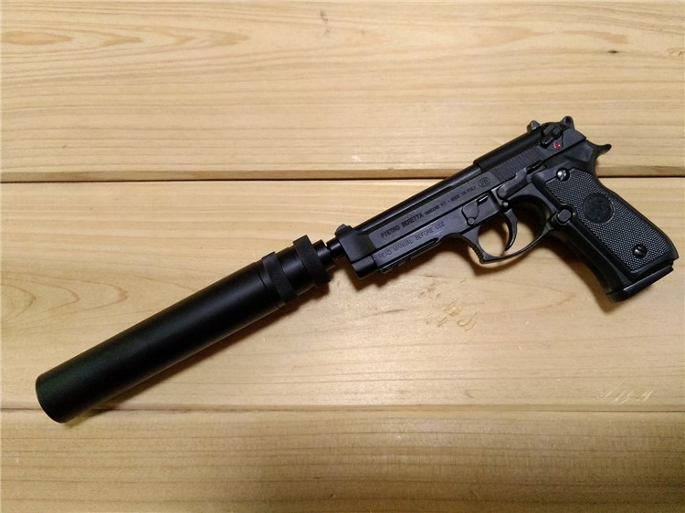 05伯莱塔m92f 金属手模型可抛壳儿童玩具抢 不可发射 黑色 6双色弹