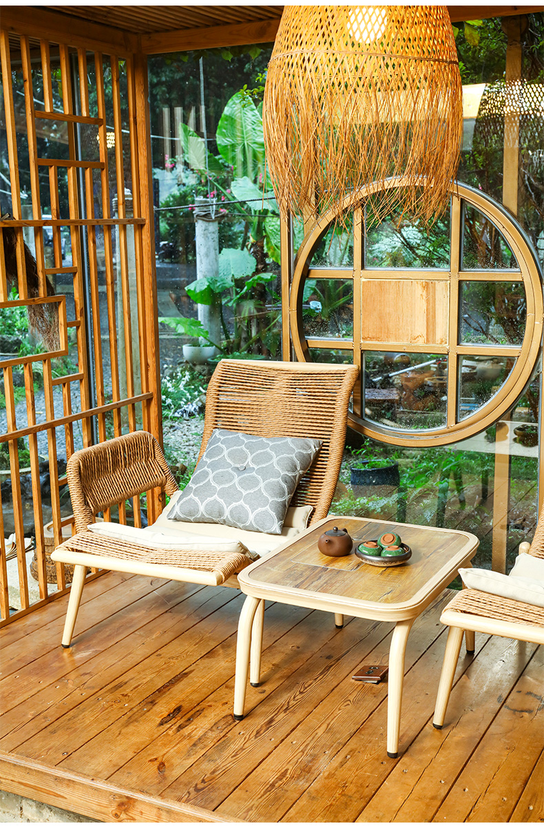 紫叶阳台茶桌椅组合多功能网红小茶几客厅家用小户型茶台日式休闲茶桌