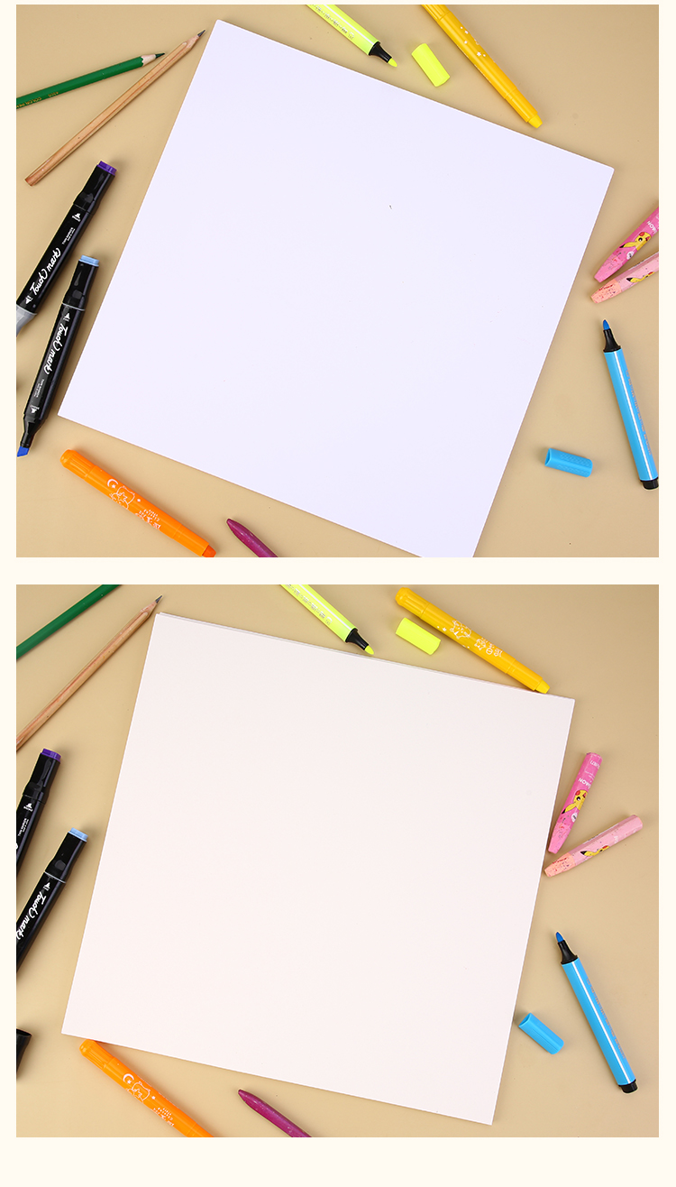 正方形白卡纸6060厘米加厚素描纸马克笔纸幼儿园儿童学生彩铅水彩笔
