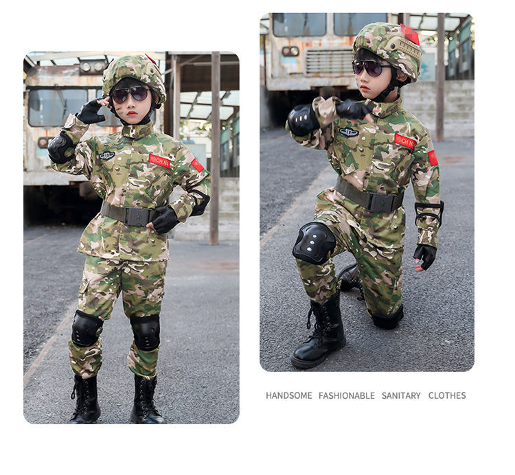 儿童特种兵装备防弹衣迷彩服套装小孩新年礼物男童特种兵军装夏令营