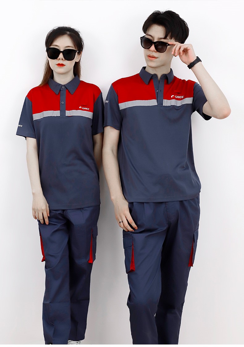 格力空调工作服上衣恤工装夏季短袖厂男夏装速干中央衣服售后工作服