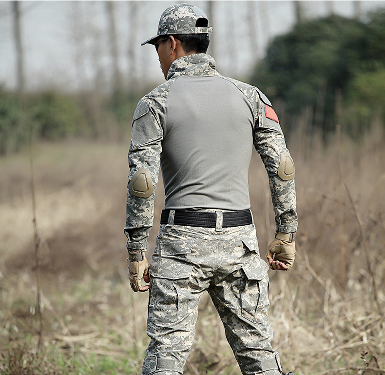 盾郎户外迷彩服蛙服军训服cs战术作战作训服军迷套装男acu迷彩蛙服
