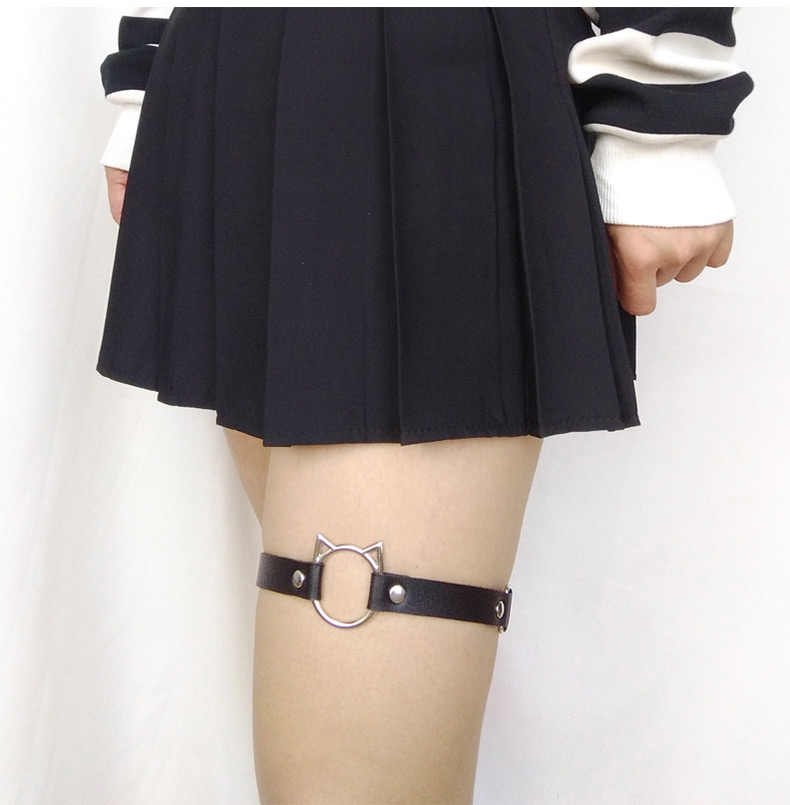 腿环大腿绑带腿环大腿绑带女饰品暗黑日系腿带大腿圈朋克腿饰性感袜带