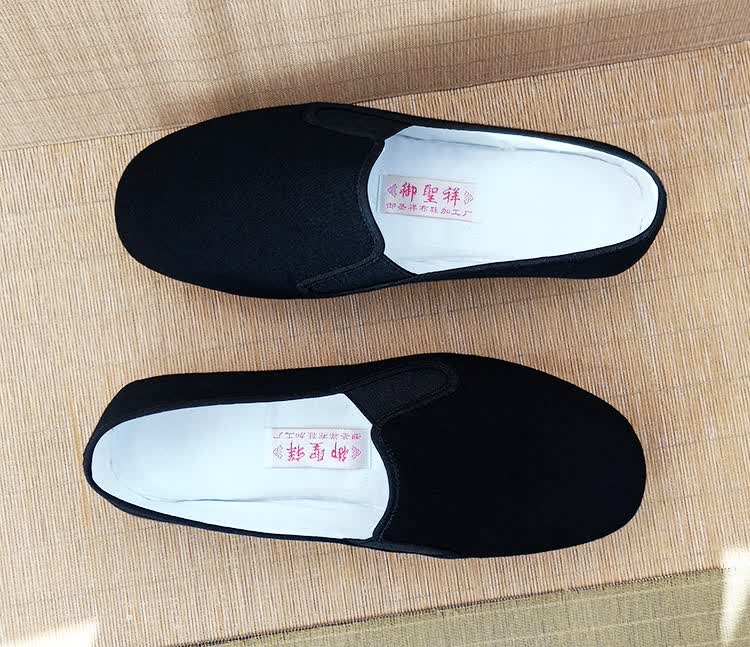 老北京布鞋男牛皮底元圆口礼服呢中老年老头人春一脚蹬透气软底鞋品质