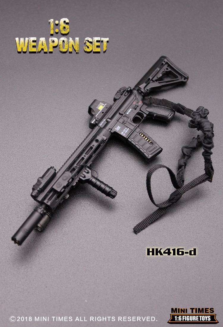 万代1:6兵人模型配件 玩具 mini hk416 模型枪 可拆卸 mini hk416f