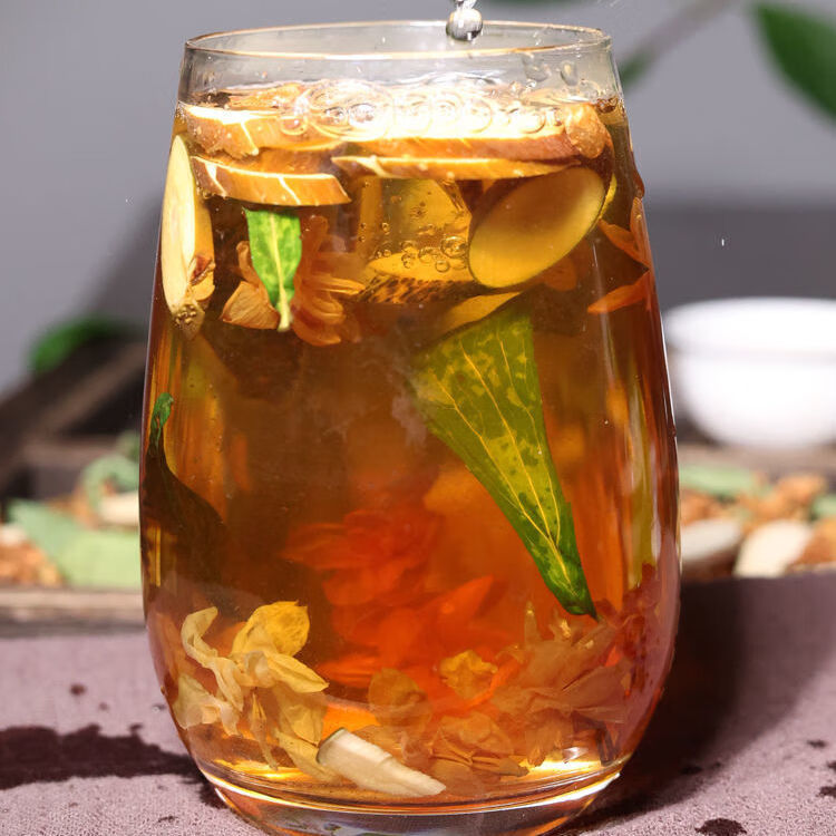 北京同仁堂原料金龙茶 清心肺润茶 凉茶 解暑润喉 茶 内廷上用 (共3斤