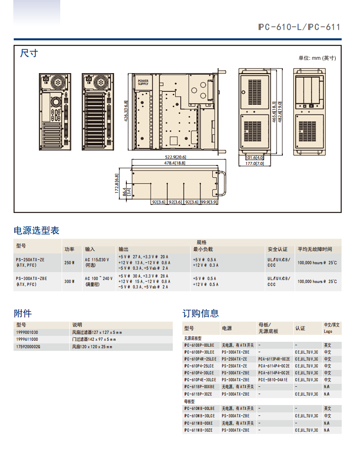 研华ipc610l工控机空机箱ipc610mb00lbeipc610mb25lf30lipc610mb30lf