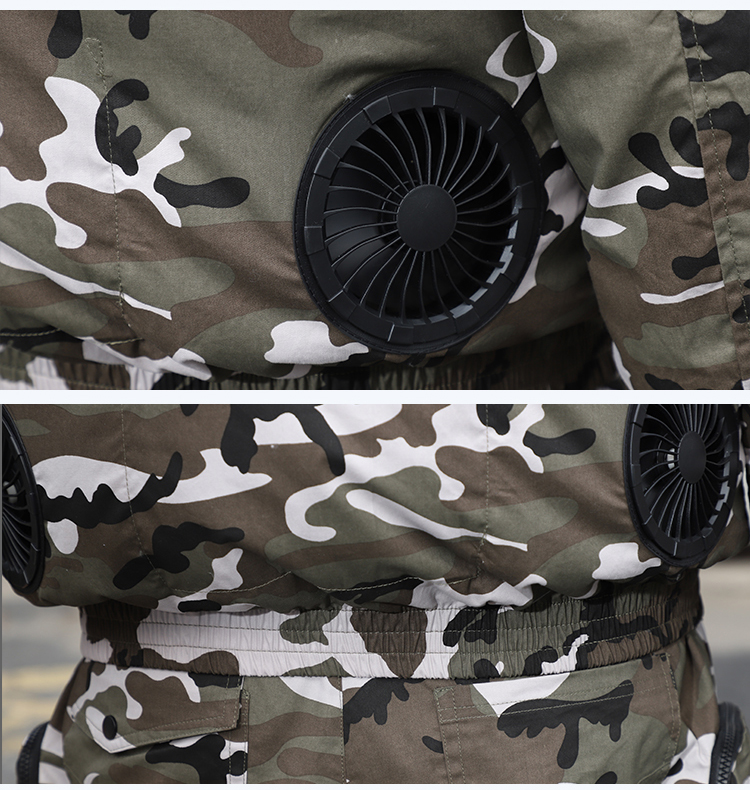 工人工地带电风扇的衣服夏季降温服空调服制冷电焊工作服男款干活穿的