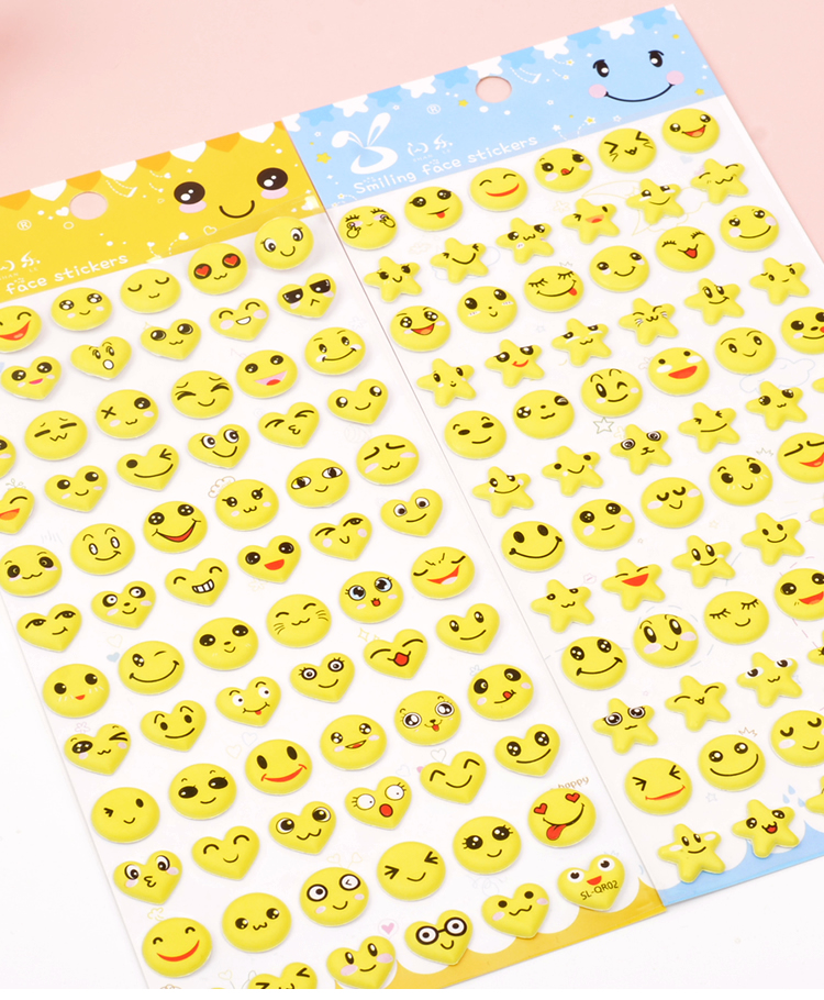 表情包立体3d泡泡贴画宝宝手机小图案装饰粘贴纸笑脸表情泡泡贴qr02