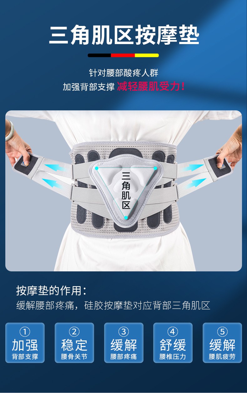 医用腰部固定器护腰带腰间盘劳损突出医用舒缓护腰理疗器腰疼神椎器腰