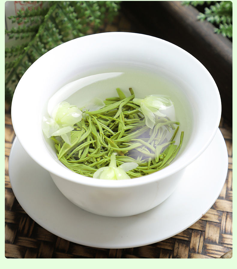 拾茗集2021新茶四川茉莉飘雪花茶嫩芽茉莉八窨浓香型茉莉花茶叶绿茶