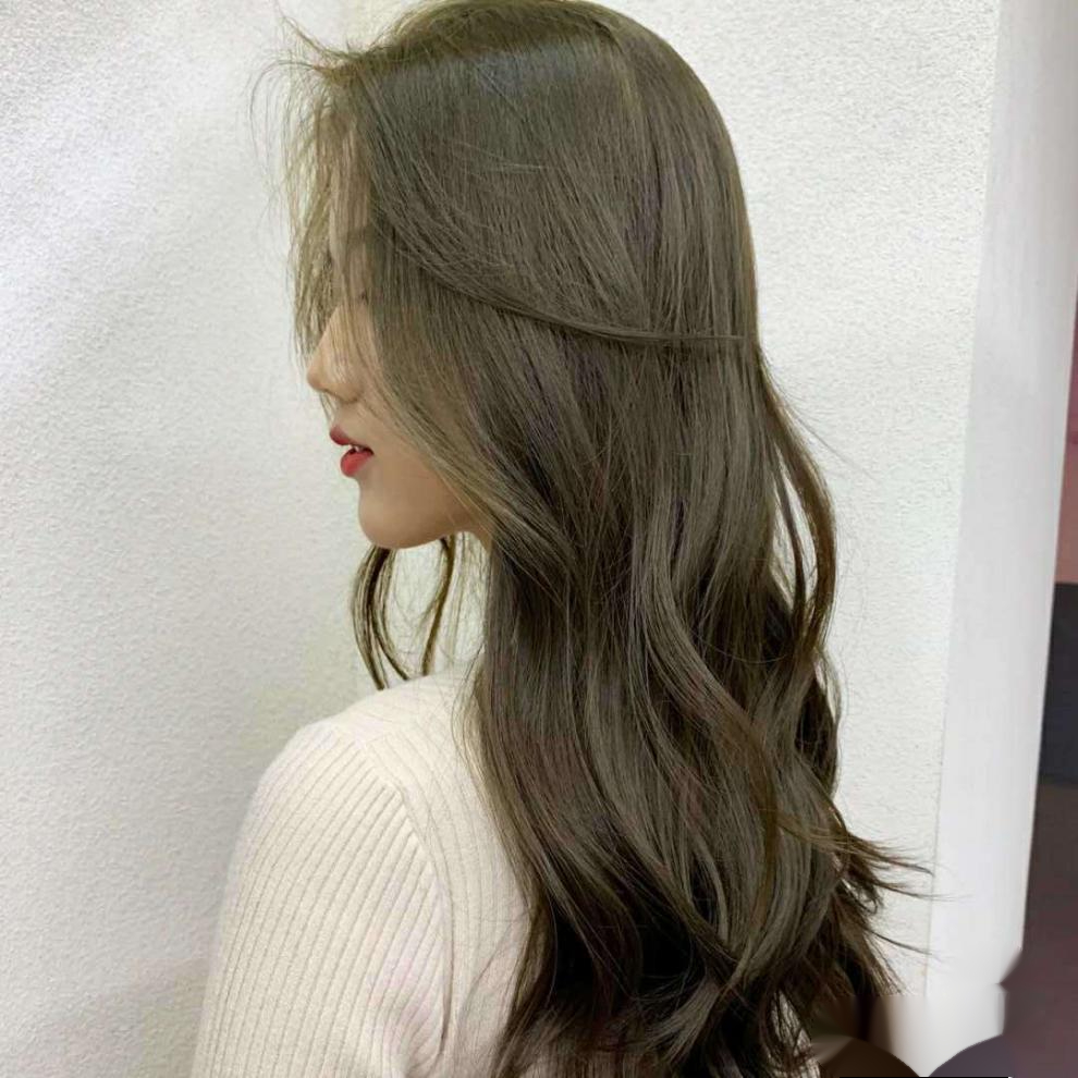 步到位墨绿色男女可用学生自己染发剂 墨绿色 自然黑色头发选项【图片