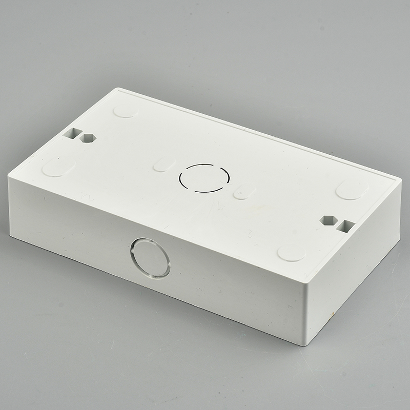 明装白色双86底盒146型明盒暗装金色接线盒暗盒开关灰色黑色底盒146