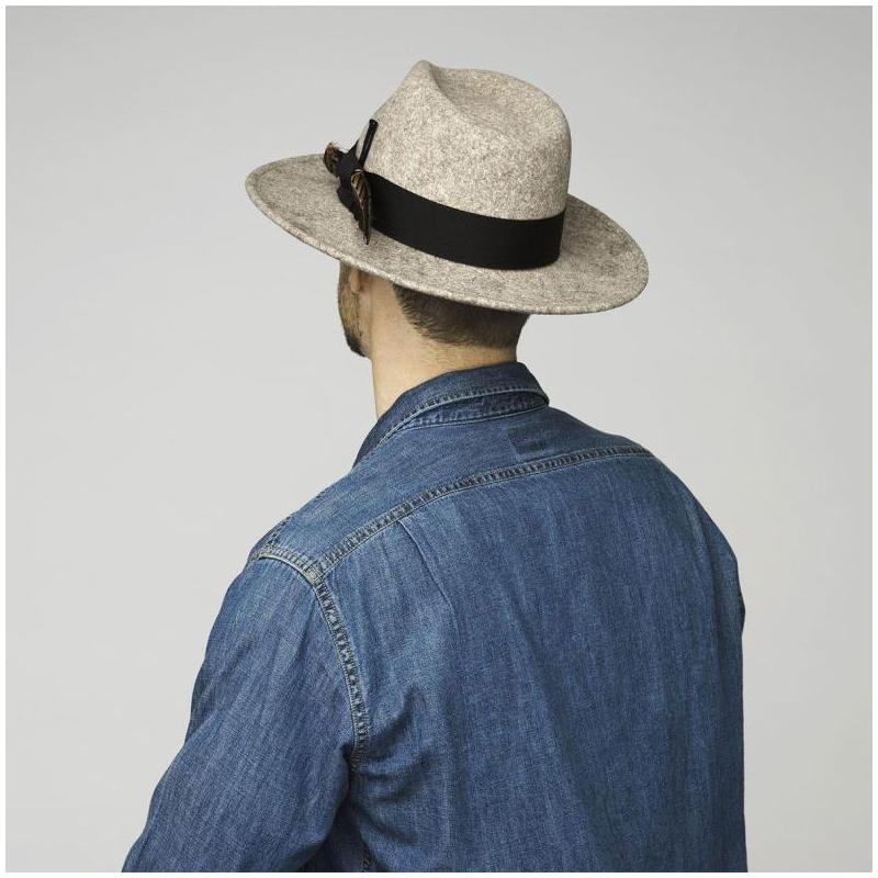 bailey of hollywood男士帽子礼帽宽檐纯色英伦帽舒适101910bj natal