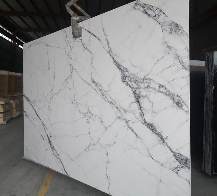 天然大理石板材 餐厅客厅人造雅士白爵士白白黑茶几桌面订制吧台台面