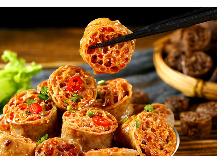 荞麦面藕吸汁免煮减代餐凉拌菜酱蘸料速食批发干货2袋1000g10辣油10