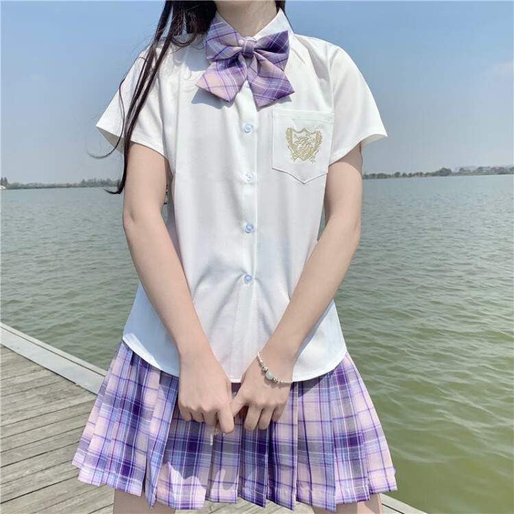 exemabajk制服裙正版夏季女童电竞少女格裙中大儿童连衣裙子学院风小