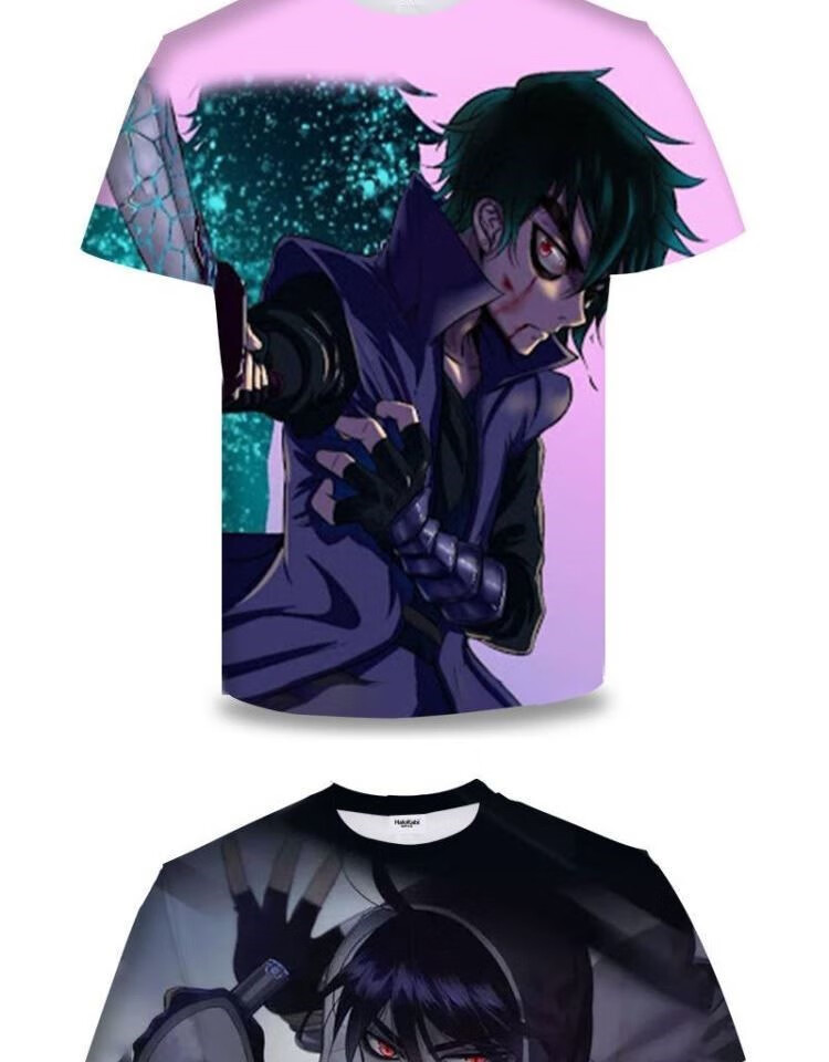 沃客侠刺客五伍六七t男短小学生春季儿童暗影阿柒567动画全彩短袖衣服