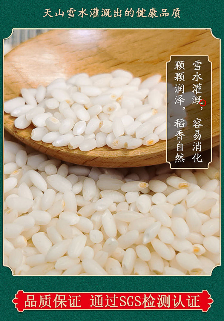 礼盒新疆羊脂籽米精选胚芽米宝宝沙漠大米雪山长粒香米礼盒装5kg