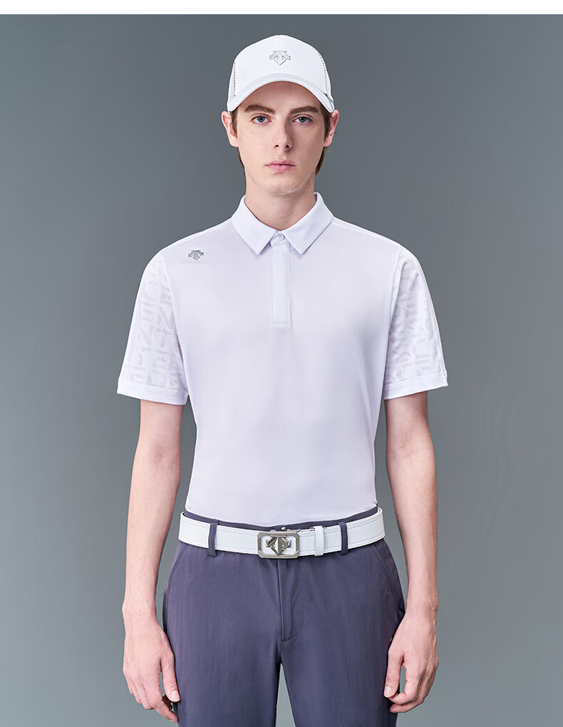 descente golf 迪桑特高尔夫 男子短袖polo衫 g132mfts74 白色-wt xl