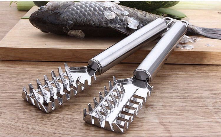 【精选】鱼鳞刨刮鳞器不锈钢刮鱼鳞器去鳞神器鱼鳞刷家用鱼鳞刀打鳞器