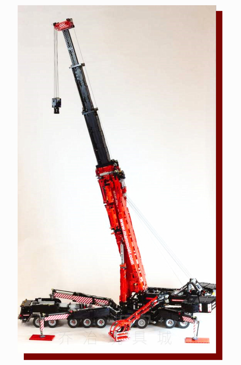 利勃海尔挖掘机积木兼容拼装moc20920ltm11200吊车起重机电动模型电动