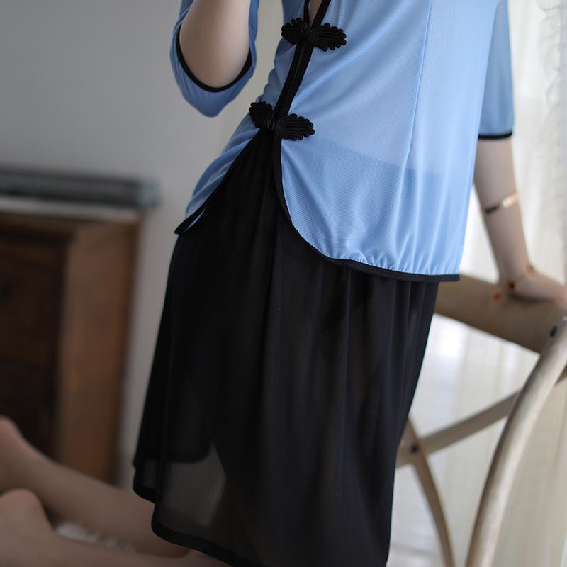 床上攻速裙衣服办事短裙发货行一步方便小旗袍无内奶凶连衣裙民国风微