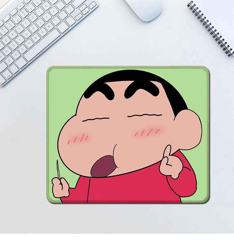 魔兽世界鼠标垫蜡笔小新可爱搞怪卡通鼠标垫锁边动漫小号笔记本游戏大