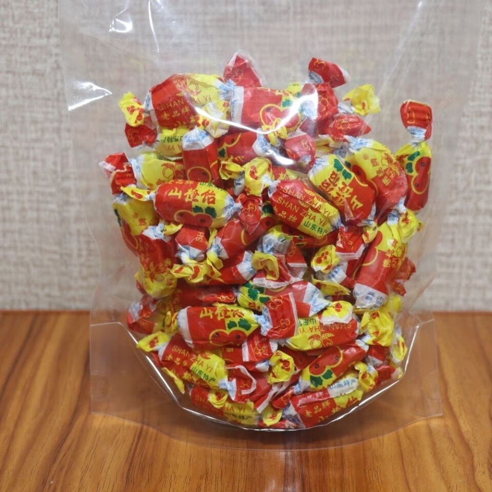 山东青岛特产佛桃牌高粱饴软糖喜糖高粱饴老式怀旧水果糖 500g苹果味