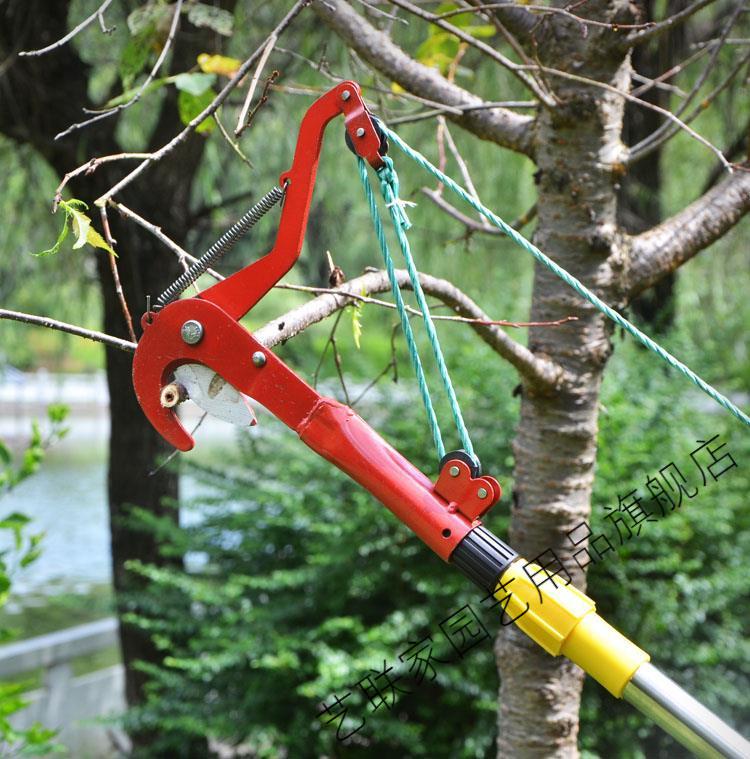 *2020高树上剪枝剪带绳子伸缩高枝剪高空剪树枝剪采果剪摘果器带杆剪