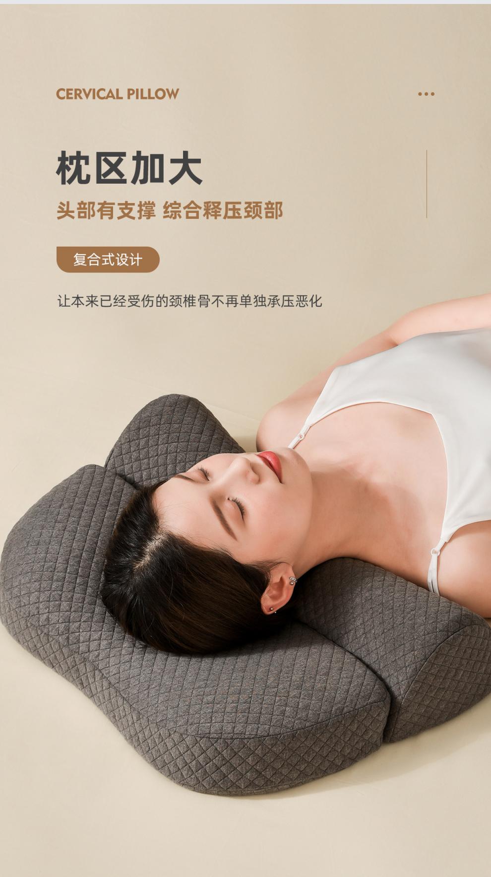 富贵包枕颈椎枕头睡眠记忆棉反弓脊椎富贵包人睡觉男女颈枕