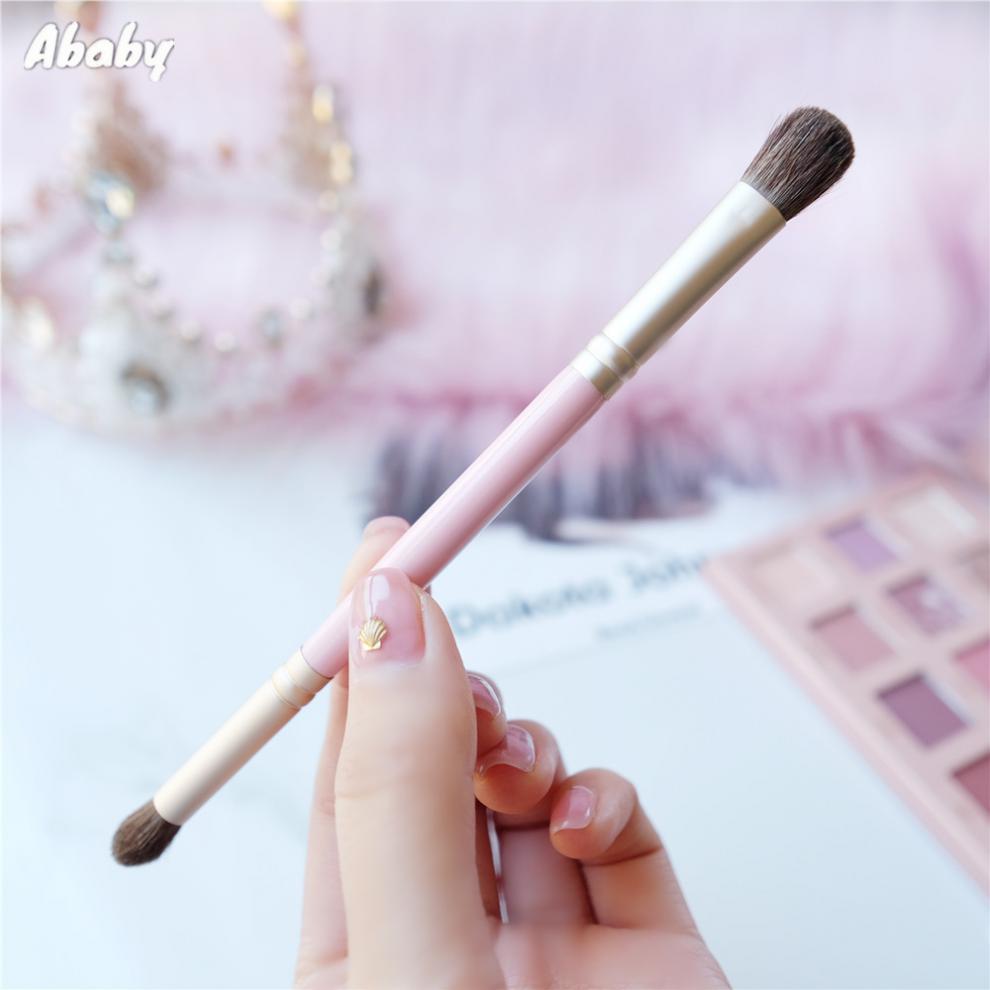 眼影刷双头双头眼影刷便携一只软毛小马毛动物毛眼部刷晕染刷真毛刷子