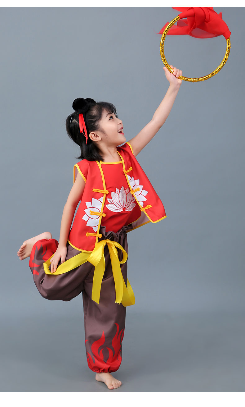 服装儿童表演服装小哪吒长袖含道具含打底衫加绒90cm90cm身高95左右