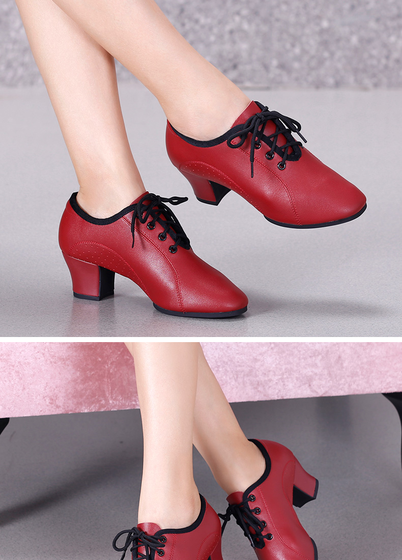 贝蒂秋冬拉丁舞鞋成年室外女士新款软底广场舞女鞋中跟舞蹈鞋丹宝罗